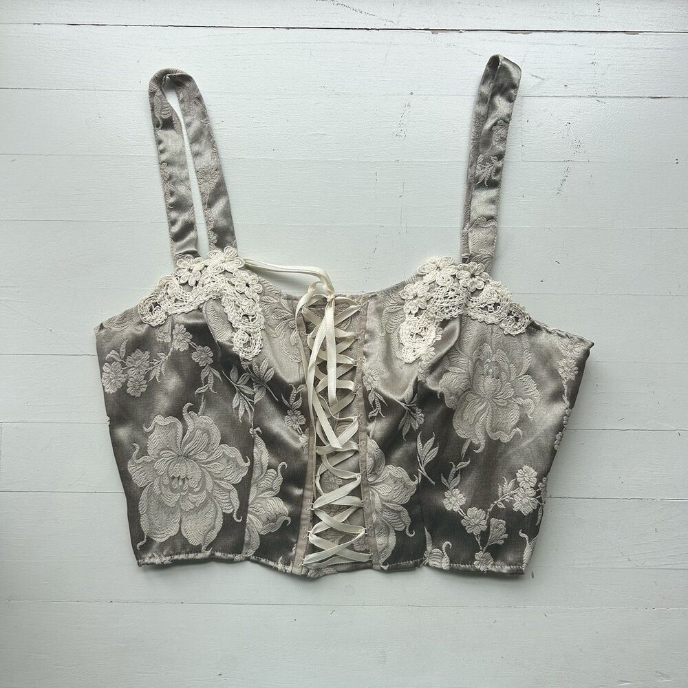 Vintage Victoria Secret Y2K Corset Womens Medium Floral Fairycore Cottagecore